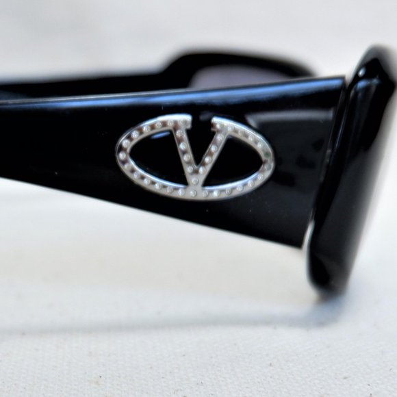 Valentino Black 5449/S 807Y1 Sunglasses Valentino Eyewear Vlogo Sign - Shiny Black Sunglasses  main image 3